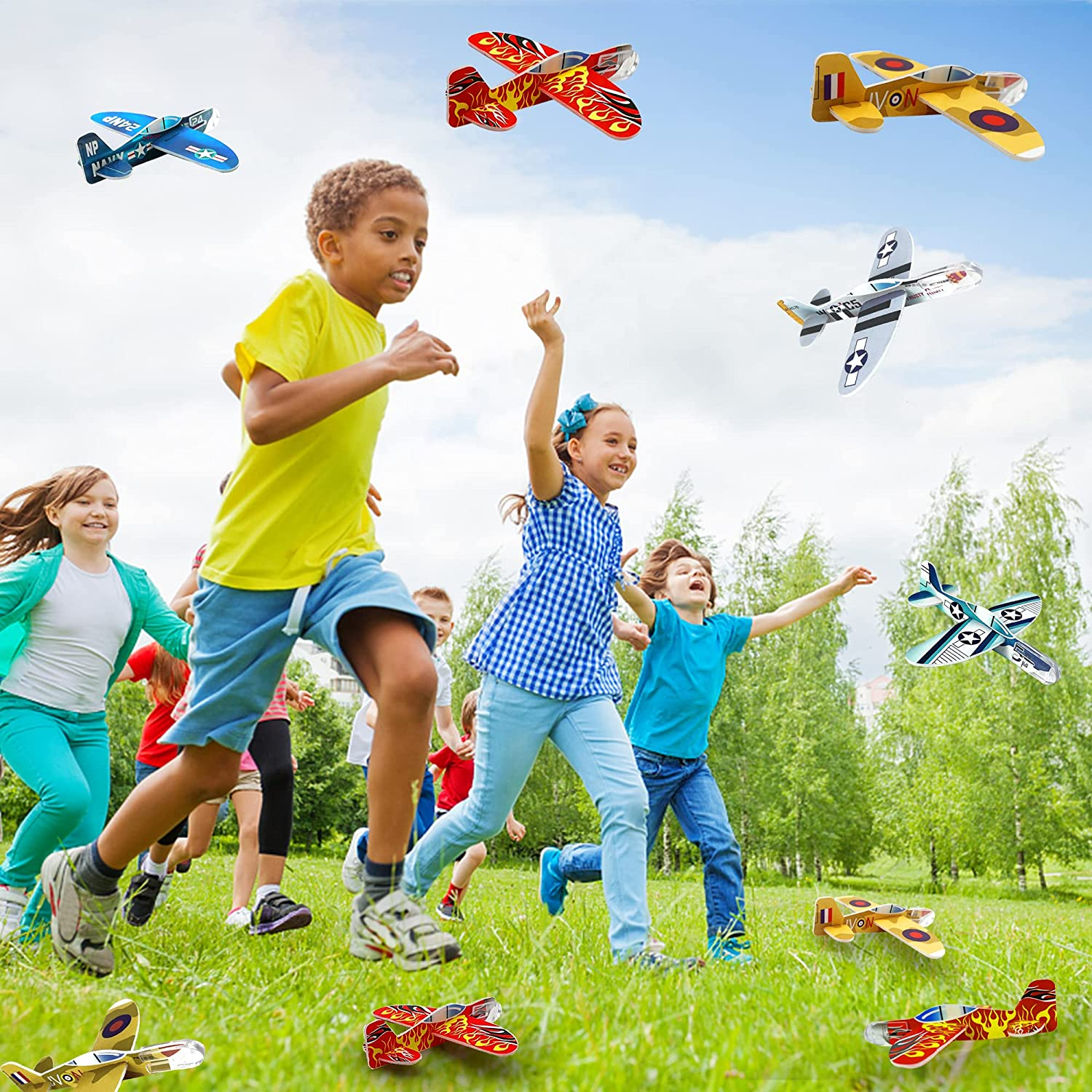 XIPEGPA 60 PCS Glider Planes Bulk Foam Airplane Gliders Toy for Kids Paper Airplane Toys Set for Birthday Party Favor Goodie Bag Stuffers Classroom Prizes Boys and Girls image number 3