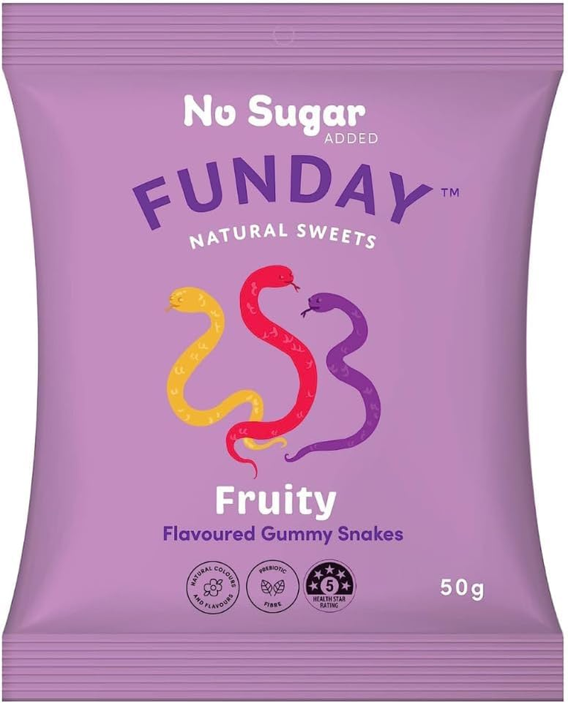 Fruity Flavoured Gummy Snakes (Pack of 12) image number 3