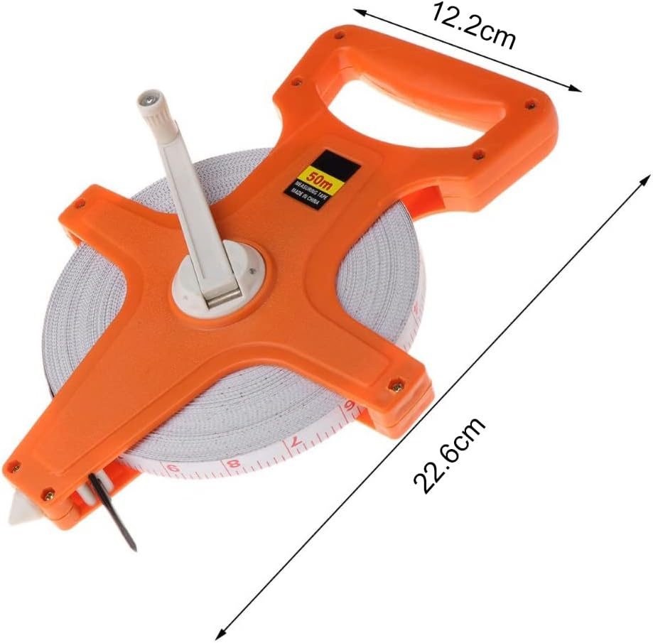 Tape Measure 100M Fiberglass Open Reel Measuring Metric Imperial New image number 3