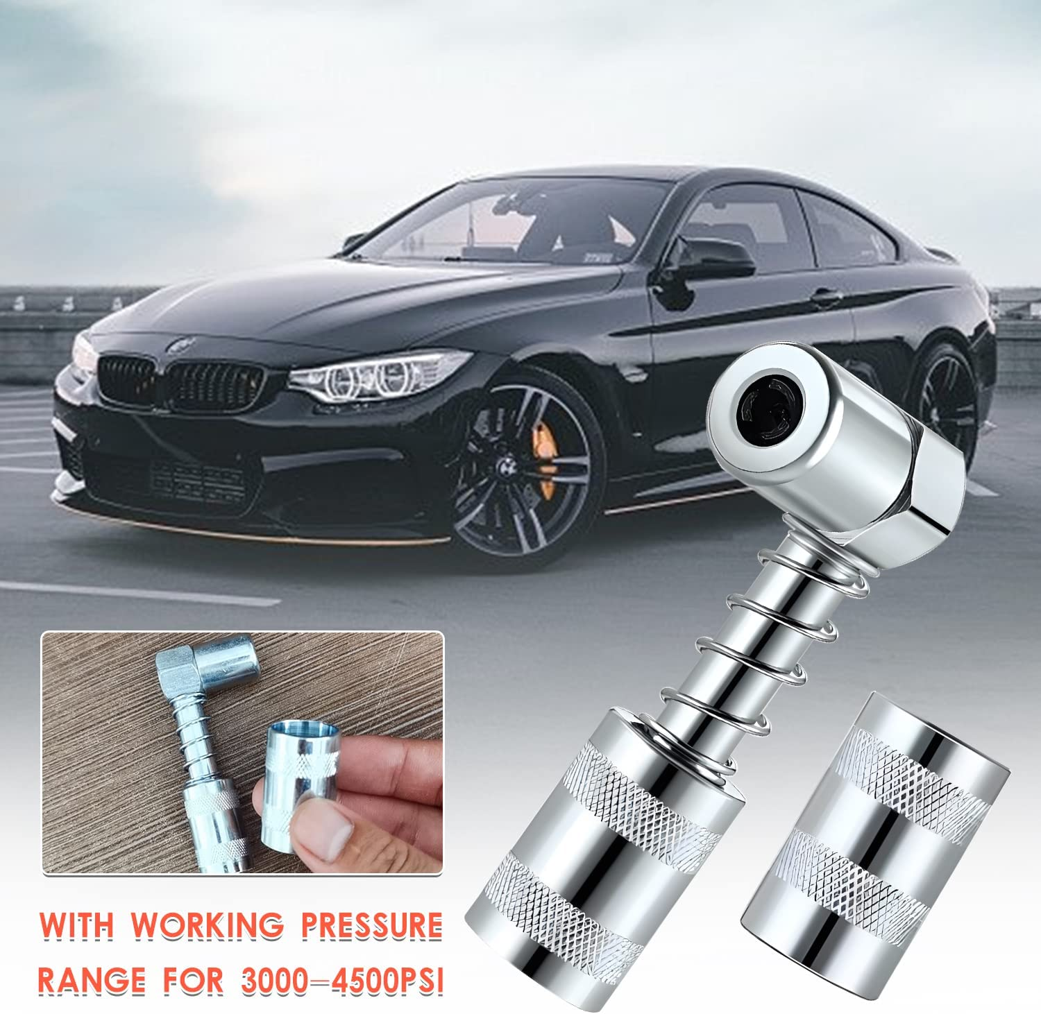 Grease Nozzle Grease,90 Degree Grease Gun Coupler with Sleeve 3 Grease Tool Grease Gun Accessory image number 3