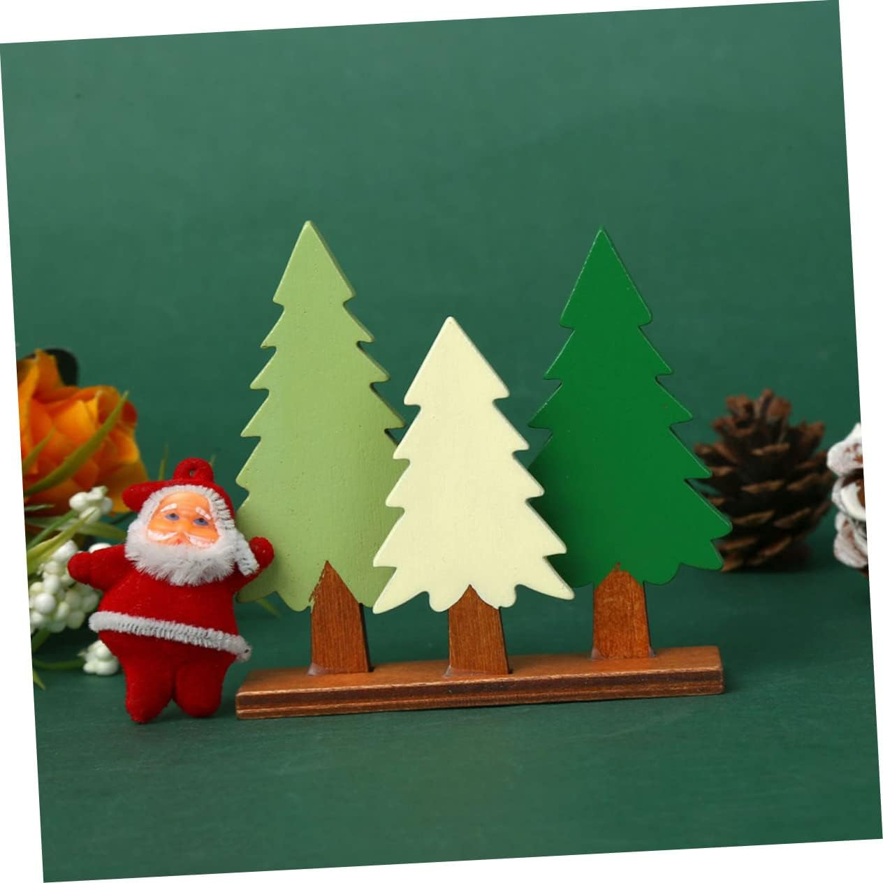 1Pc Chic Wooden Pine Tree Decoration for Festive Parties Adorable Imitation Pine Tree Decor Creative Boys and Girls Imagination Christmas image number 6