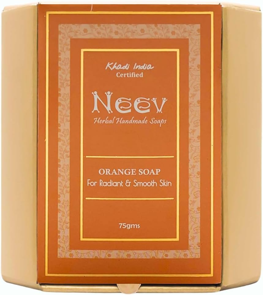 Neev Orange Soap for Radiant and Lustrous Skin - 75Gms image number 4