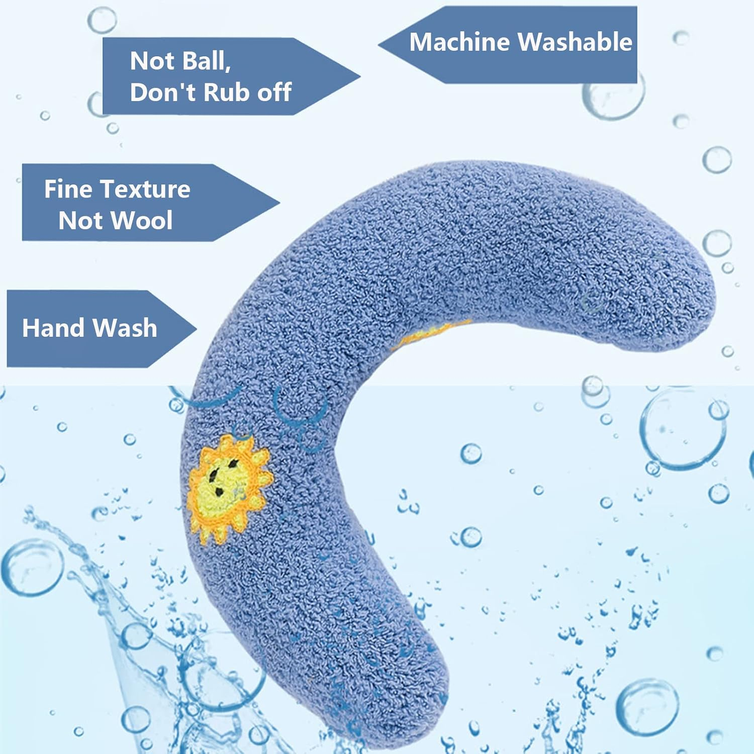 Cooshou 3 Pack Little Cat Pillow for Indoor Cats Puppy Kitten Pillow Bed Curl up Half Donut Pet Sleeping Improve Pillow for Female Girl Cats Male Boy Cats image number 5