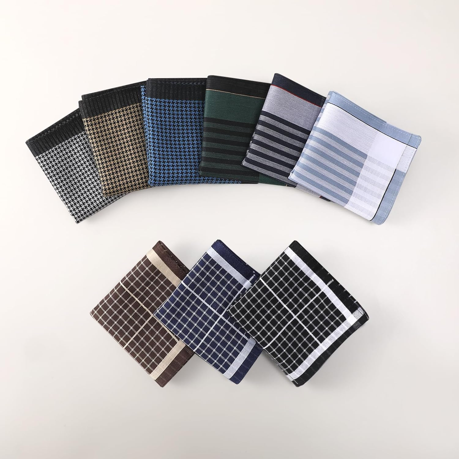 PACGOTH Handkerchiefs for Men, Soft Cotton Men&rsquo;S Handkerchiefs, Assorted Striped Hankies for Men,17X17 6/9 PCS