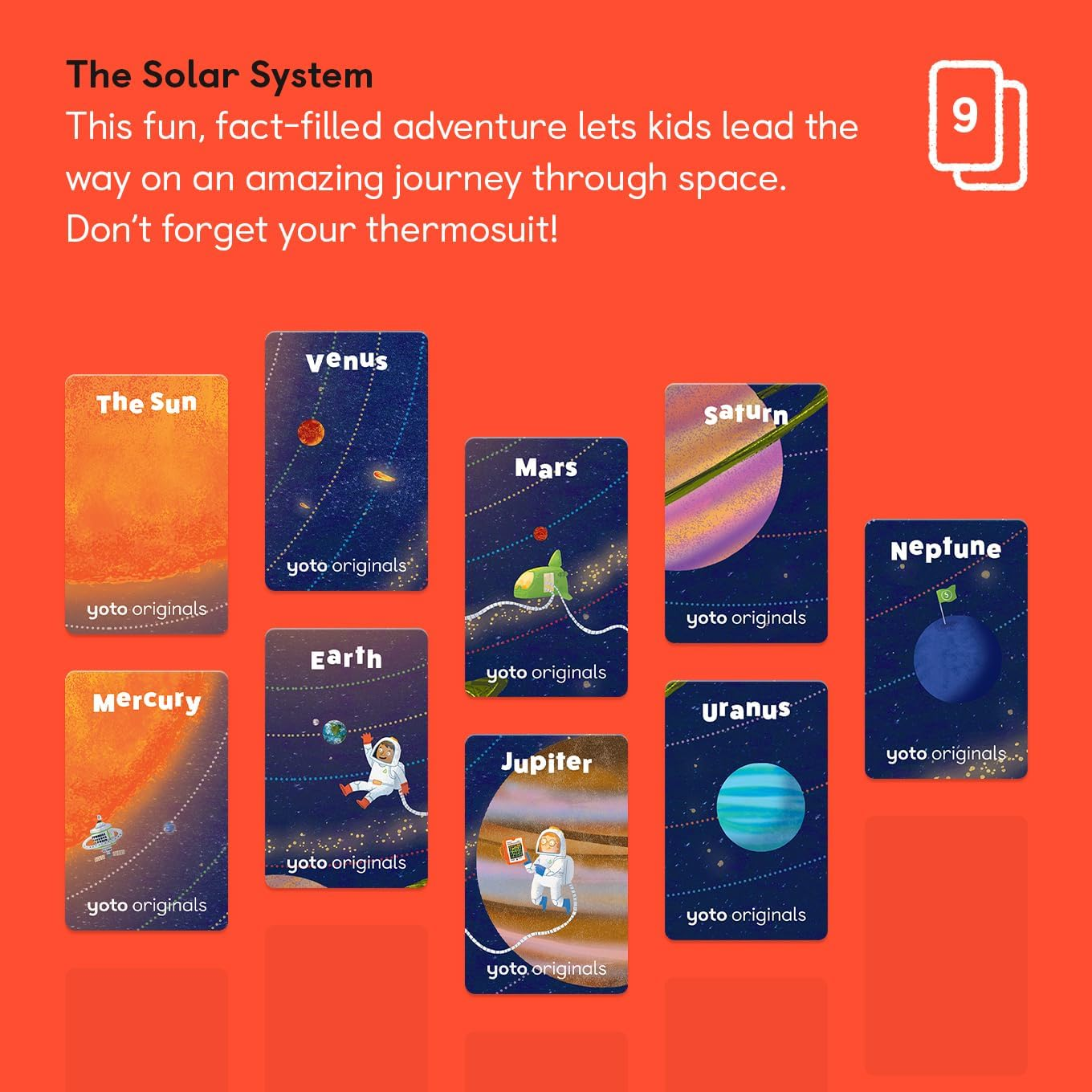 Yoto the Solar System &ndash; 9 Kids Audiobook Cards for Use with Player & Mini All-In-1 Audio Player, Educational Screen-Free Listening with Fun Stories for Learning & Interactive Quizzes, Ages 6+ image number 2