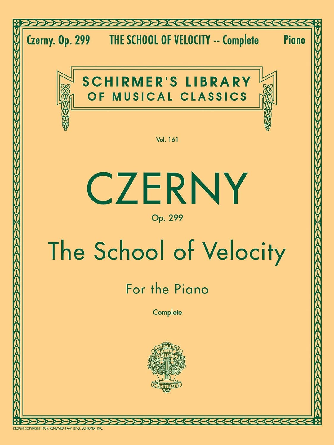 School of Velocity, Op. 299 (Complete): Schirmer Library of Classics Volume 161 Piano Technique image number 1