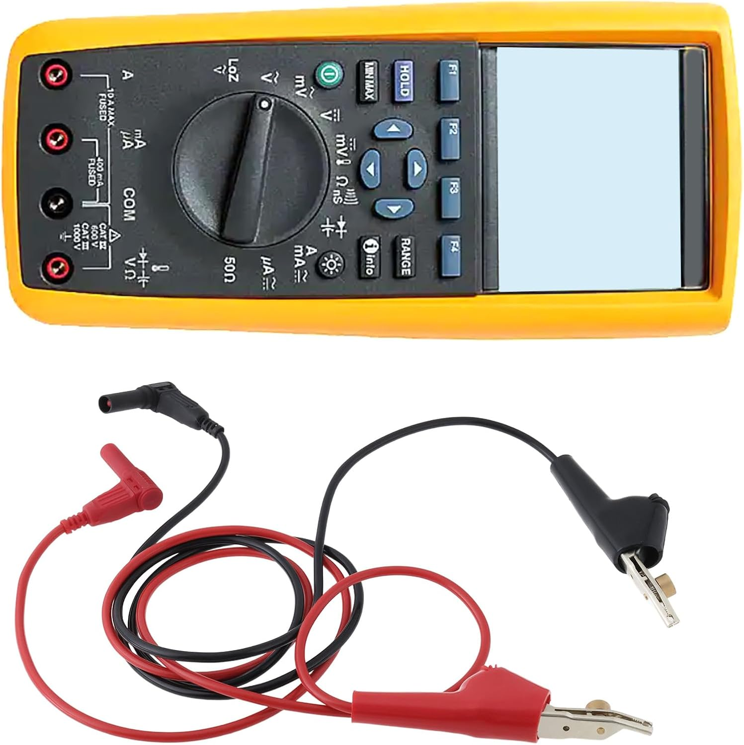 Ecsing 2Pcs 5-Way 4Mm Male Plug to Piercing Alligator Clip Test Lead Set Compatible with Fluke TL26A 0.7M (Black Red) image number 4