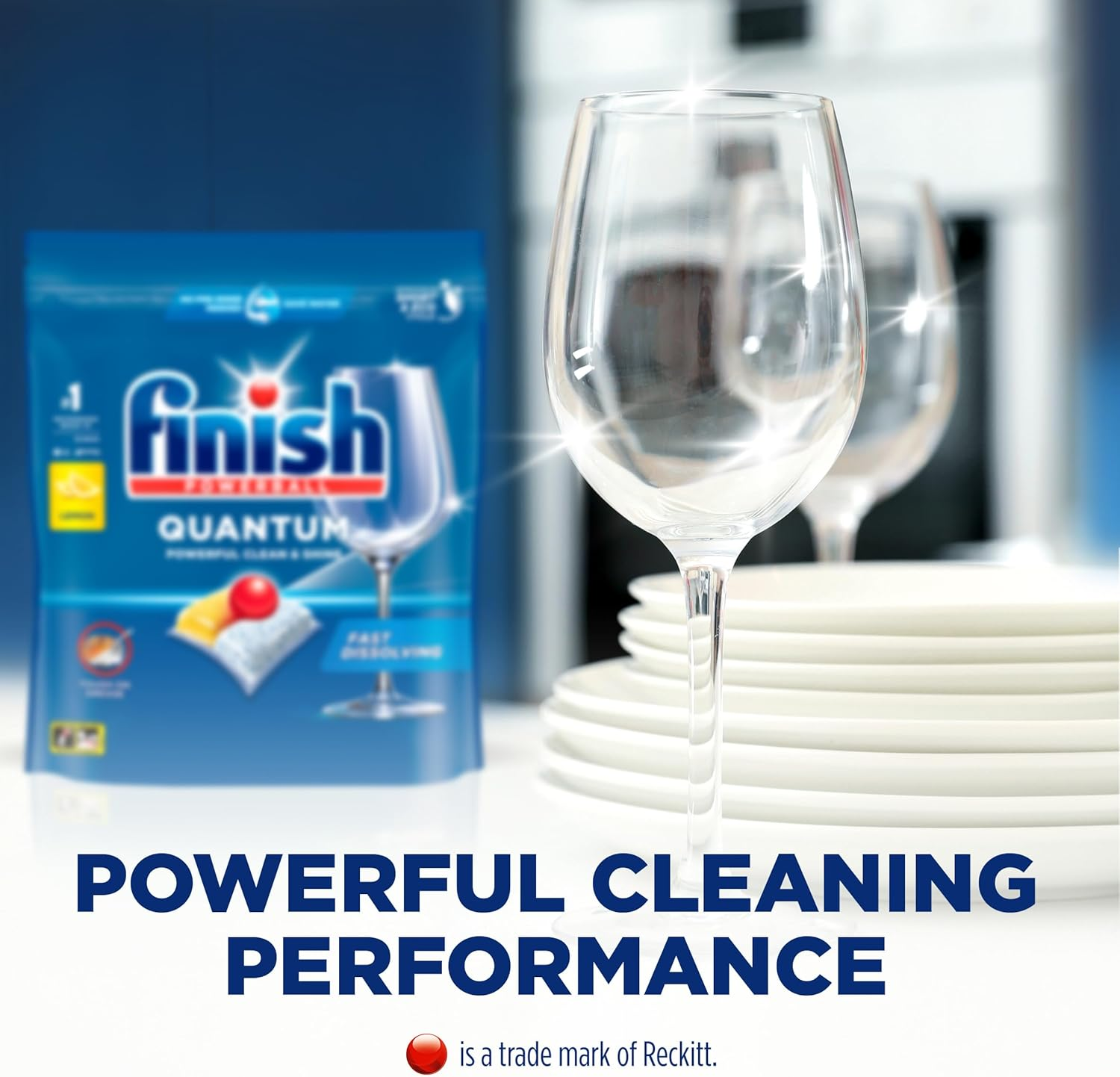 Finish Powerball Quantum Dishwasher Tablets, Lemon Sparkle, 100 Tablets image number 5