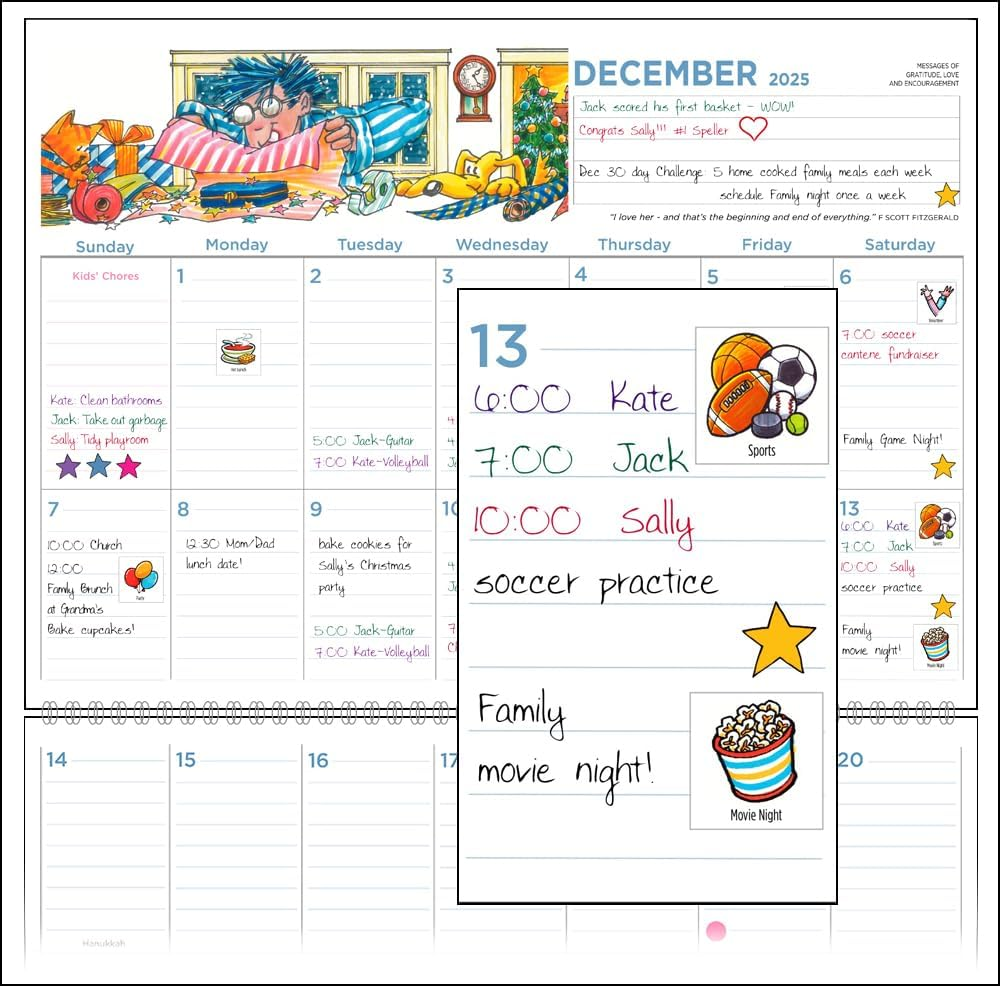 More Time Moms, Family Organizer 2025 Wall Calendar image number 4