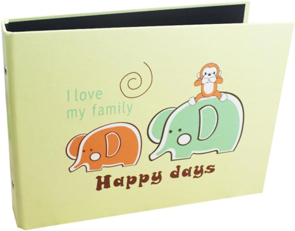1Pc Elephant Pattern Album DIY Recording Life Book First Photo Album for Cute Photo Albums Picture Album Memory Book for Couples image number 1