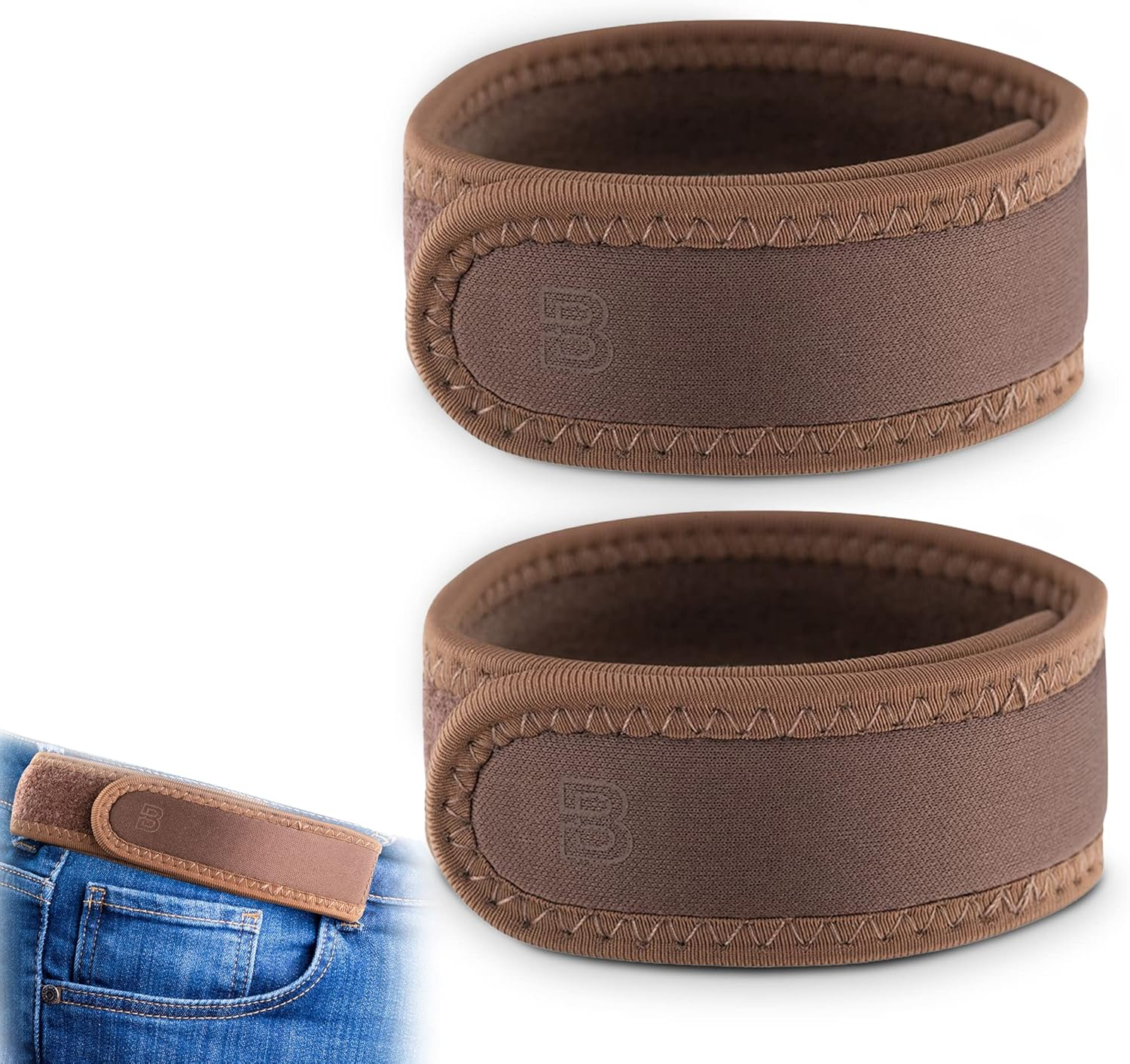 Beltbro Pro Pairs for Men &ndash; Next Generation Buckle-Free Elastic Belt with Ultra-Soft Edge Padding - Fits 1.5 Inch Belt Loops