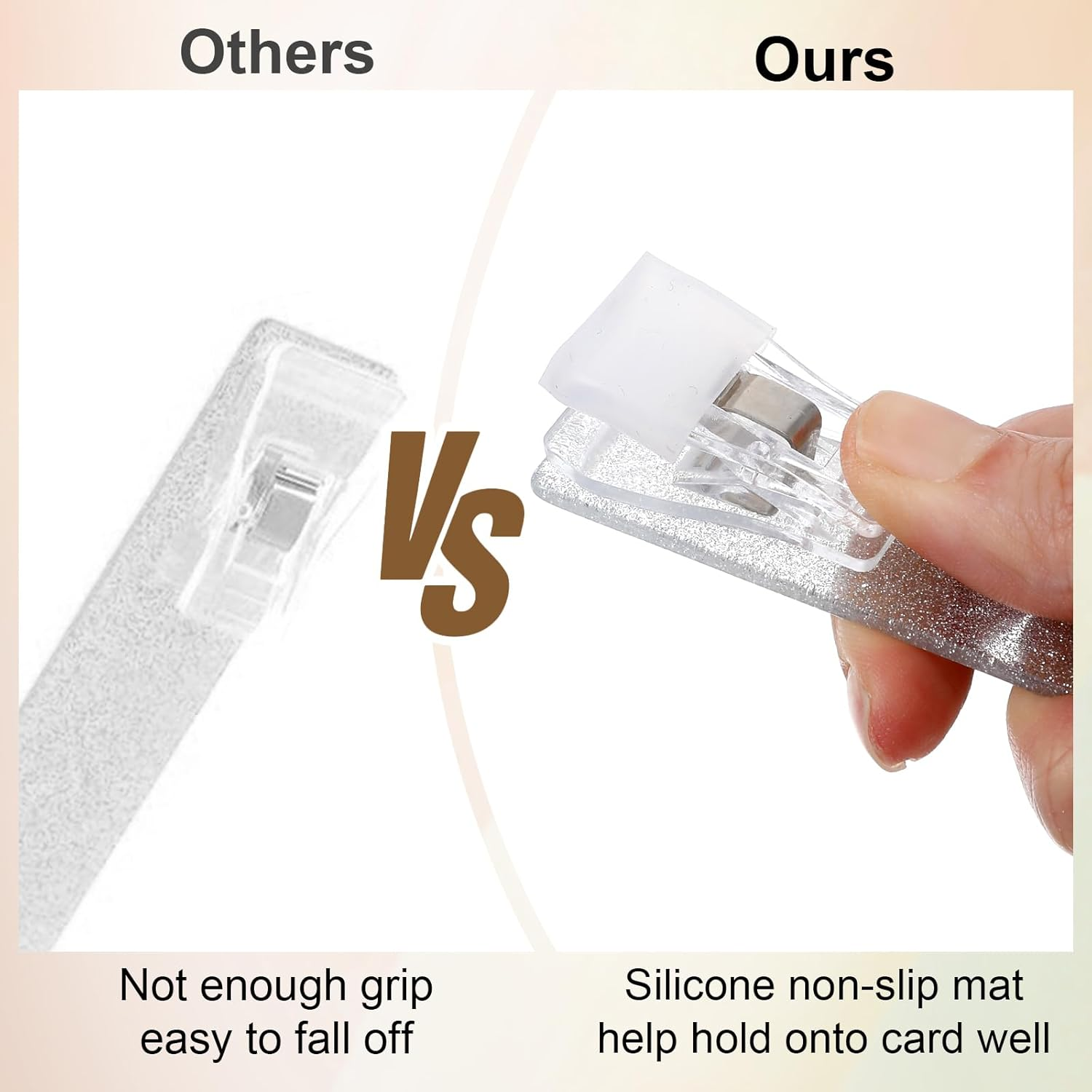 Guduling 3-Pack Card Grabbers for Long Nails,Silver Card Grabber,Cards Clip for Long Nails,For Easy Access, Ideal for Manicures, Arthritis or Limited Finger Mobility image number 5