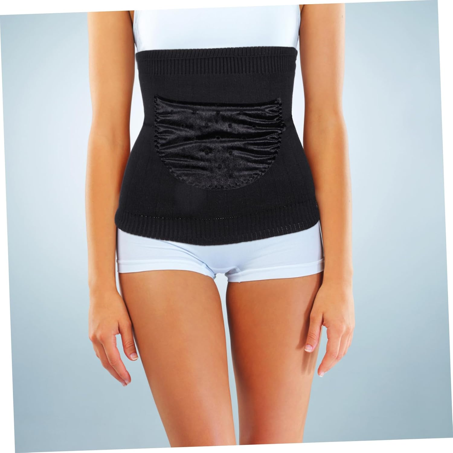 Ipetboom Warm Wool Kidney Belt Stretchy Thermal Waist Support for Stomach Protection Cozy Abdominal Band for Winter Friendly Breathable Design for Daily Use image number 1