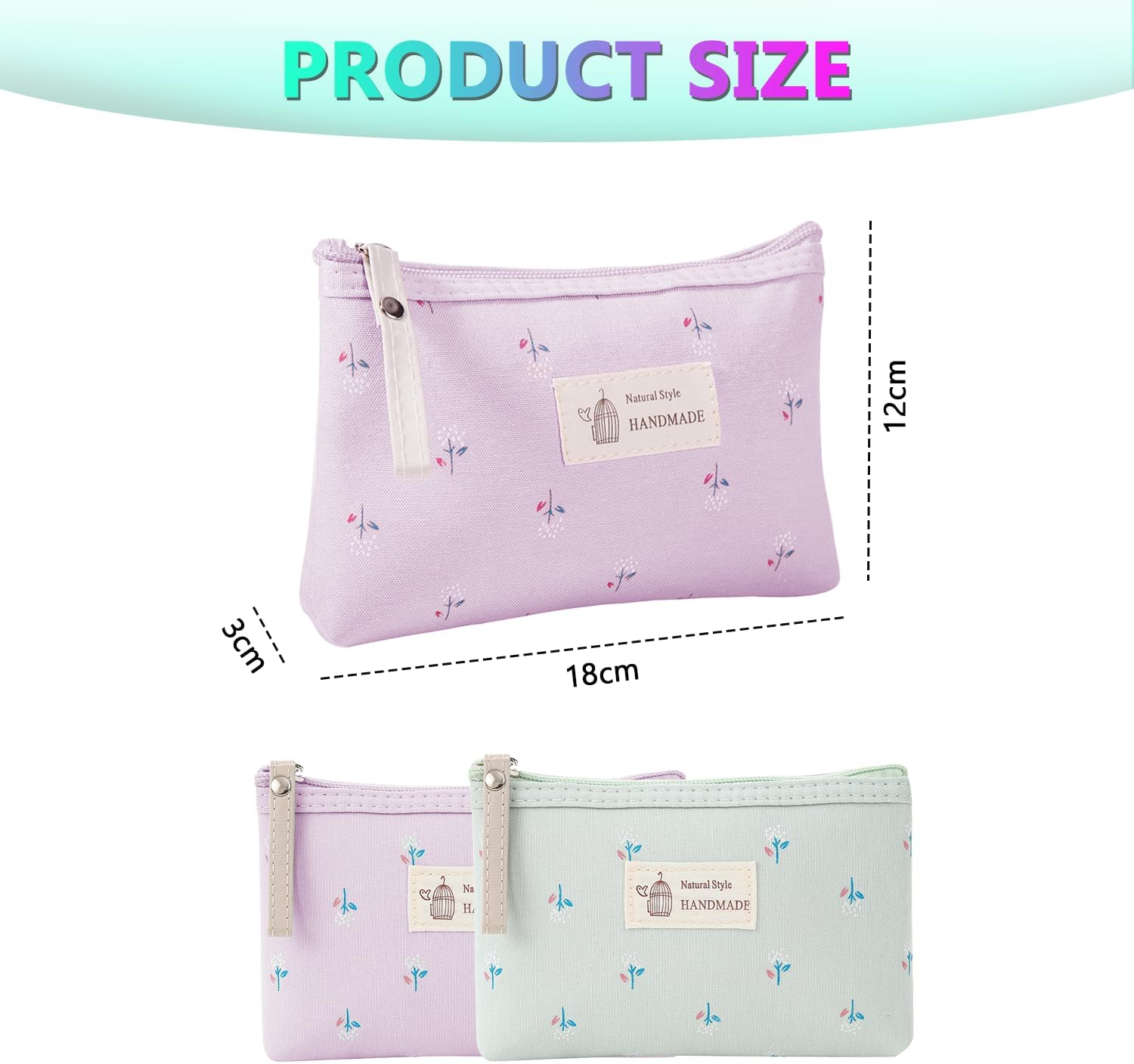 Ally-Magic E23-XXHZB4 Cosmetic Bag, Small Cosmetic Bag, Elegant with Floral Pattern, Toiletry Bag for Women, Zip, Coin Bag image number 1