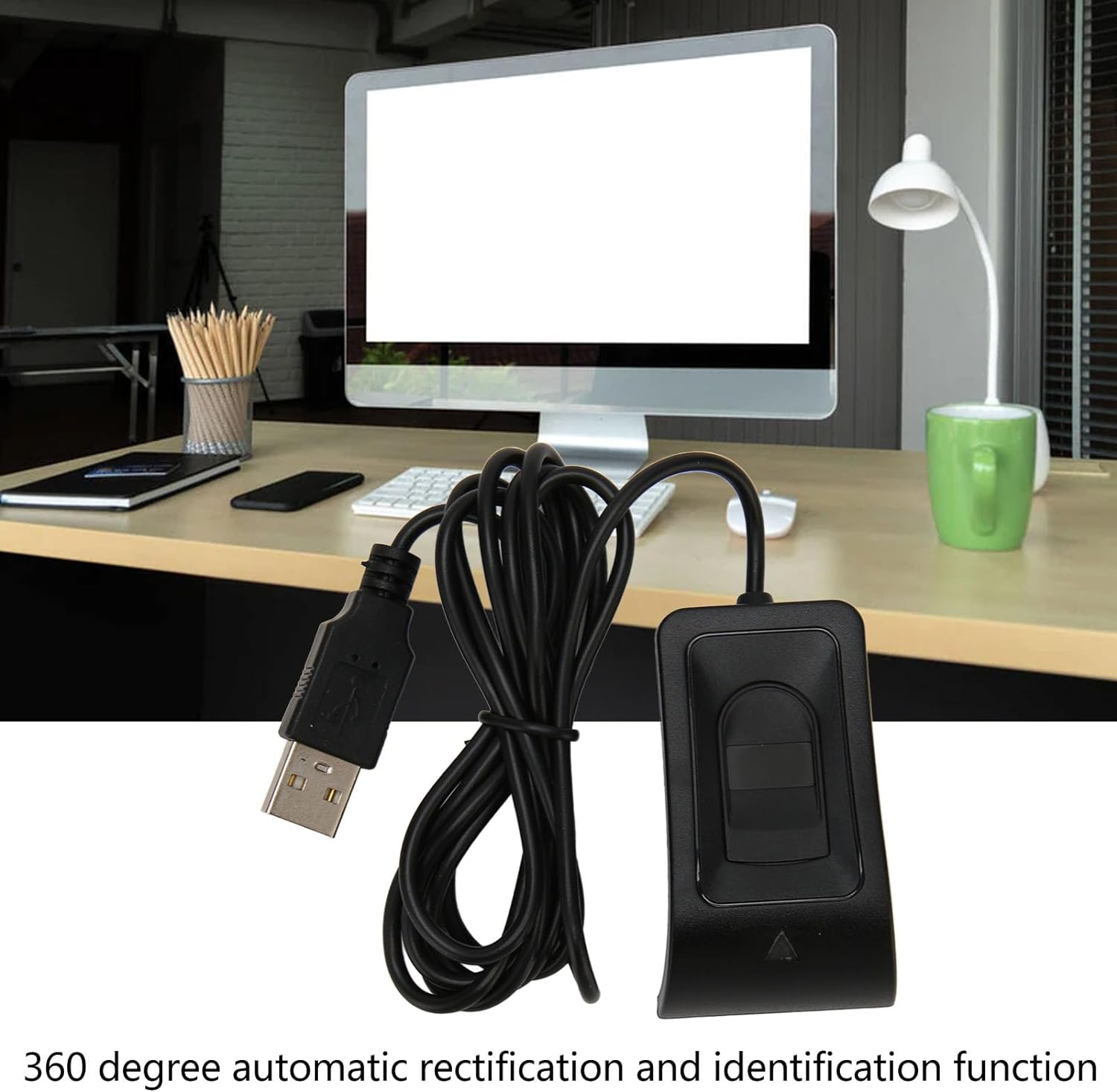 USB Fingerprint Reader,Auto Identification Reader Mini Fingerprint Scanner,Usb Interface,For Computer image number 3