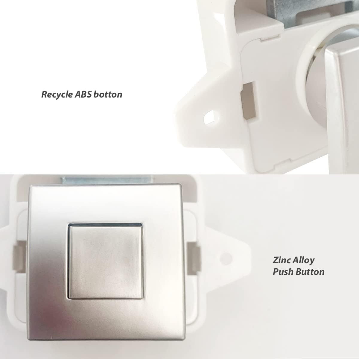 Dream Lighting Cabinet Door Catch Lock Drawer Closet Push Press Switch Caravan Motorhome Camper RV Marine Boat Latch Cupboard Knob Keyless Pack of 4