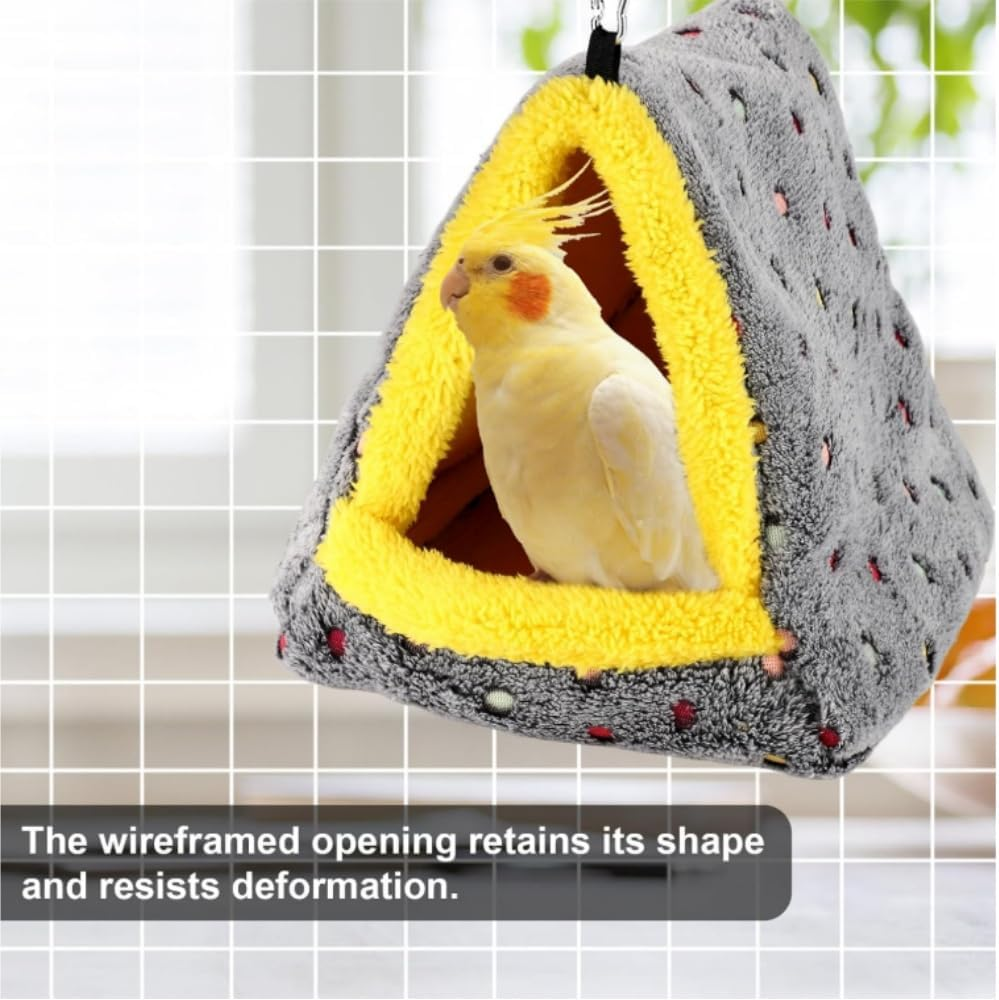 Goxfaca Large Warm Bird Nest House, Cozy Bird Bed for Cage with Mat, Hanging Hammock Shed Hideaway Hut for Macaw African Grey Amazon Parrots image number 2