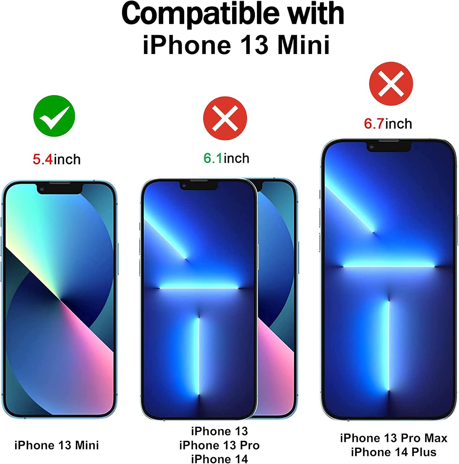 Screen Protector [4-Pack] for Iphone 13 Mini 5.4-Inch, RKINC Tempered Glass Film Screen Protector, 0.33Mm [Lifetimewarranty][Anti-Scratch][Anti-Shatter][Bubble-Free] image number 3