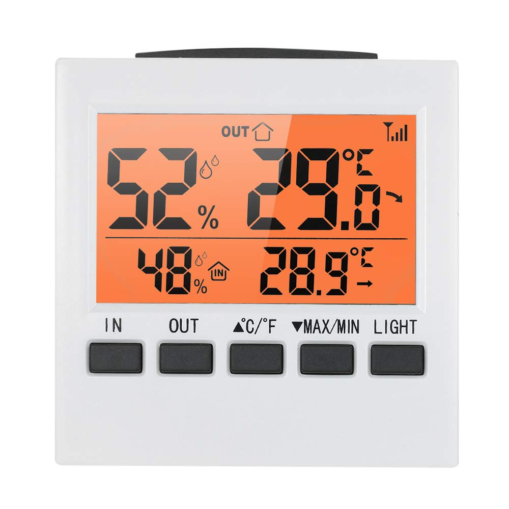 Digital Indoor Hygrometer with Max Min Value Display Transmitter Temperature Humidity Meter for Home Greenhouse Warehouse Farm image number 5