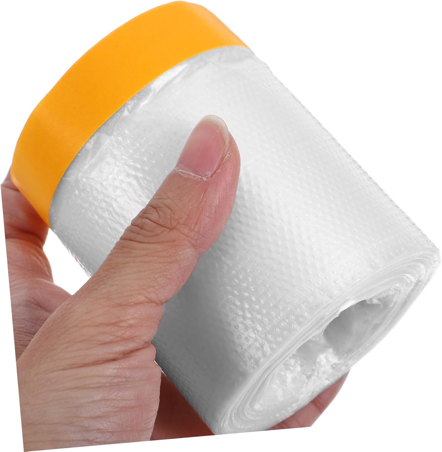 3 Rolls Pre-Taped Masking Film Tape and Plastic Drop Cloth for Automotive Painting, Car Paint Protection Film Adhesive for Frame and Skirting Covering, 30Cm 40Cm 55Cm Rolls for Paint Masking image number 4