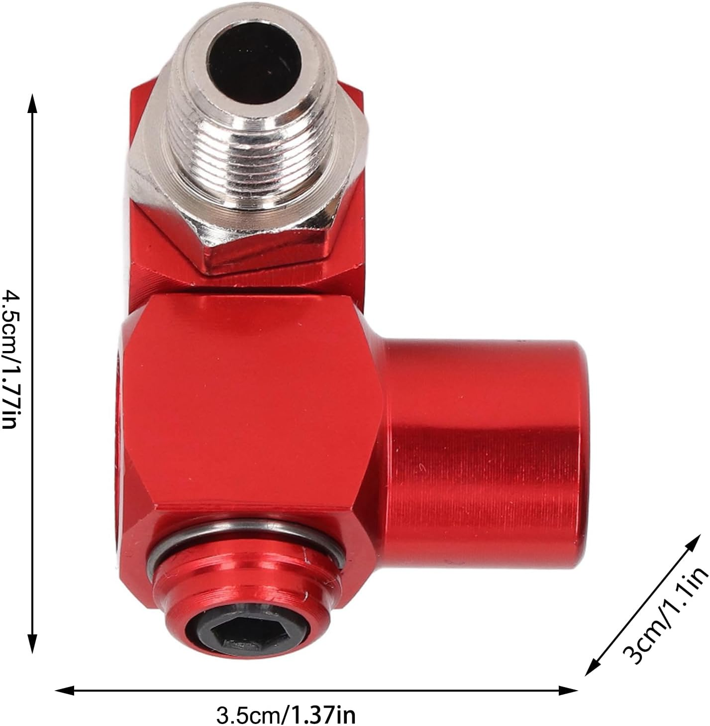 360 Degree Air Hose Connector, 4Pcs Easy to Install Industrial Air Fittings for Glue Gun