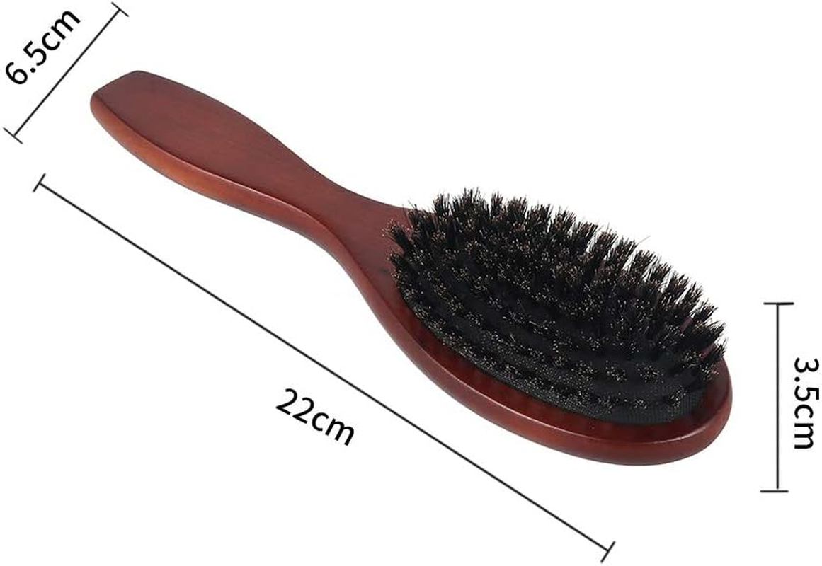 Fulasun Hair Brush Boar Bristle Hair Brush Comb Oval Anti-Static Paddle Hair Extension Brush Scalp Beech Wooden Handle Reducing Hair Frizzy and Frizzy for Women and Men .. image number 6