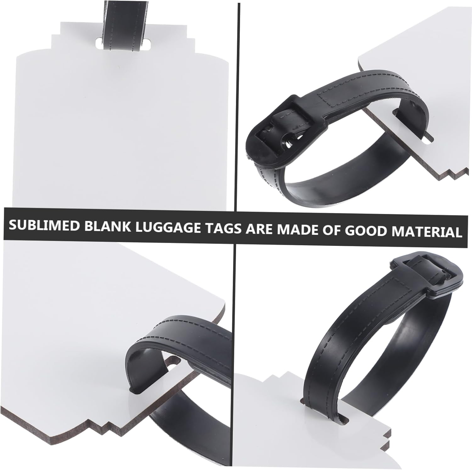 KONTONTY Thermal Transfer Luggage Tag Blank Suitcase Labels for DIY Sublimation Blank Luggage Tag Heat Transfer for Travel and Cruise Essentials image number 4