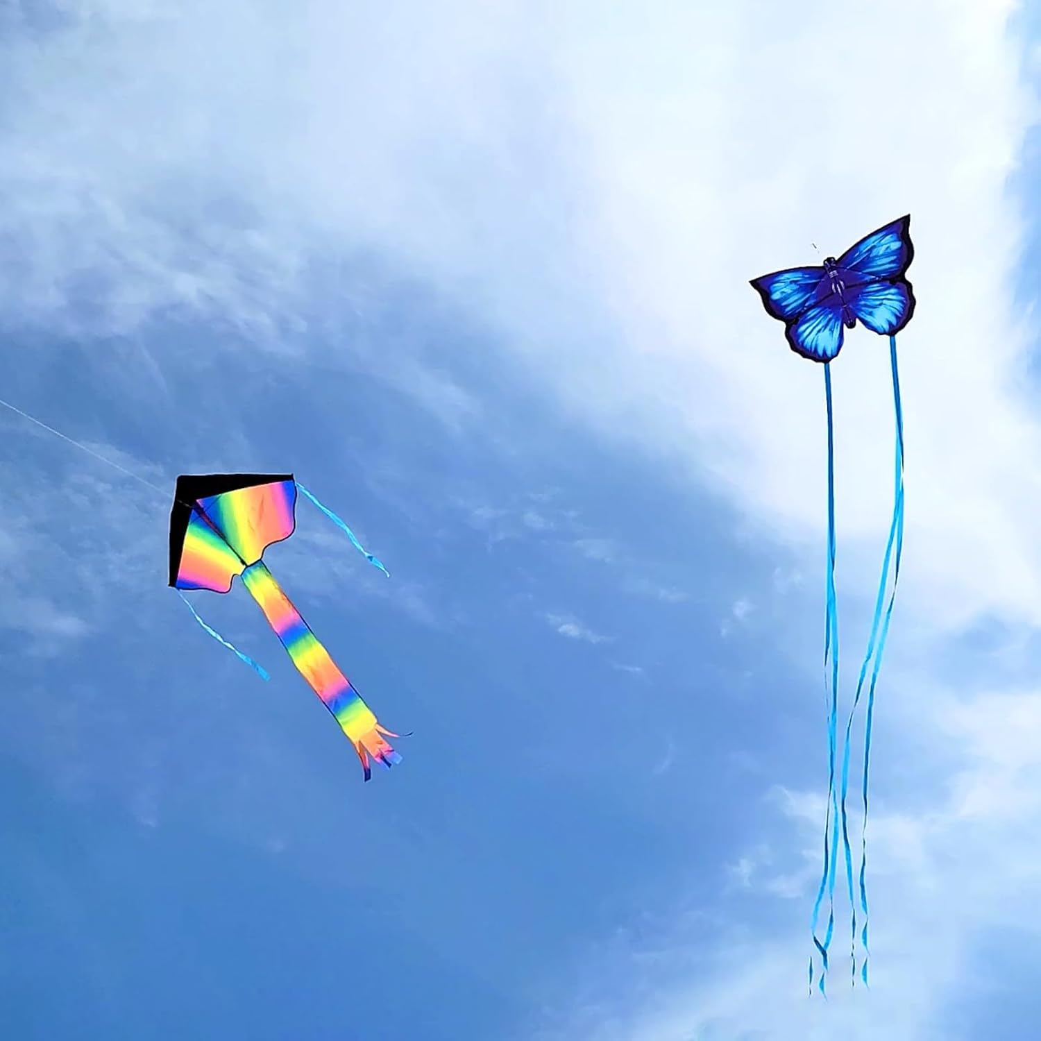 Simxkai Rainbow Delta Kite Butterfly Kite Octopus Kite Pocket Kite for Kids Adults Easy to Fly (2/3/4 Pack)