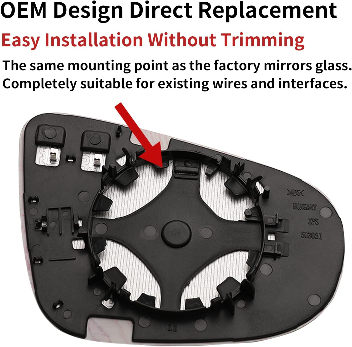 LOIYLLEN Left Side Mirror Replacement for Volkswagen VW MK6 2010 2011 2012 2013 2014 Golf GTI Mirrors Glass - Left Side Rear View Mirror with Power Heated