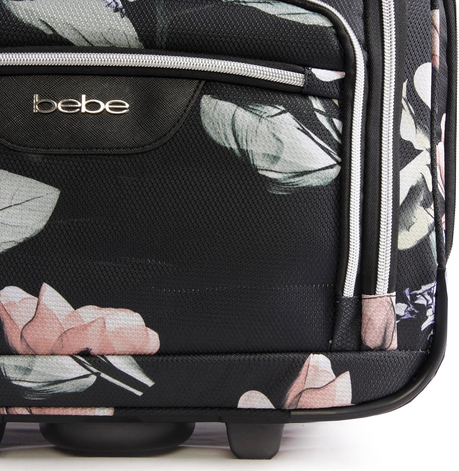 BEBE Women'S Valentina-Wheeled under the Seat Carry-On Bag, Floral Black, ONE Size, Valentina - Wheeled under the Seat Carry-On Bag - Black Floral image number 5