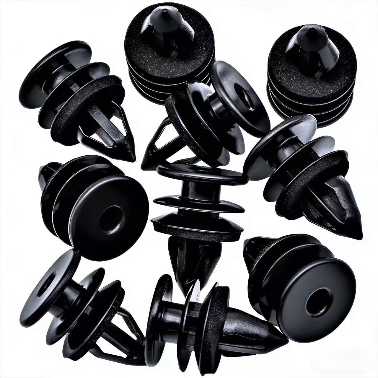 10 PCS Car Retainer Clips Set Tailgate Handle Rod Clip for MG ZS MG3 Universal Rear Boot Load Cover & Parcel Shelf String Cord Retainers Durable Auto Replacement Accessories (Black) image number 1