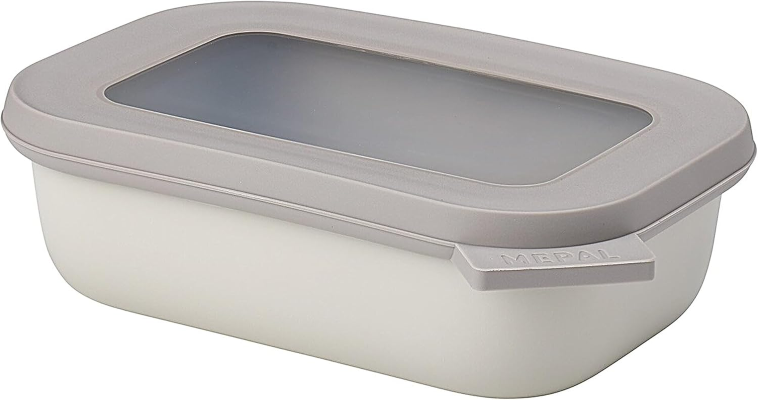 Mepal Cirqula Rectangular Multi Bowl 500Ml &ndash; Nordic White, Bpa-Free Airtight & Leakproof Food Storage Container with Lid, Microwave, Freezer & Dishwasher Safe, Made in Holland image number 5