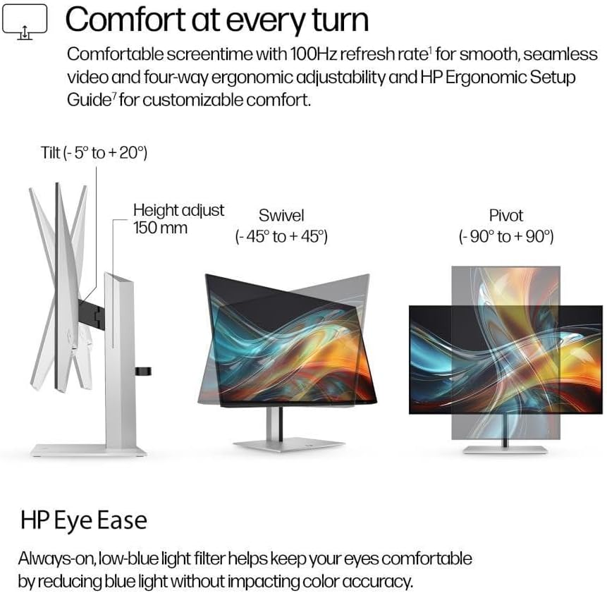 HP Series 7 Pro 724Pn 24" WUXGA 16:10 IPS 100Hz Monitor - 8X534AA image number 1