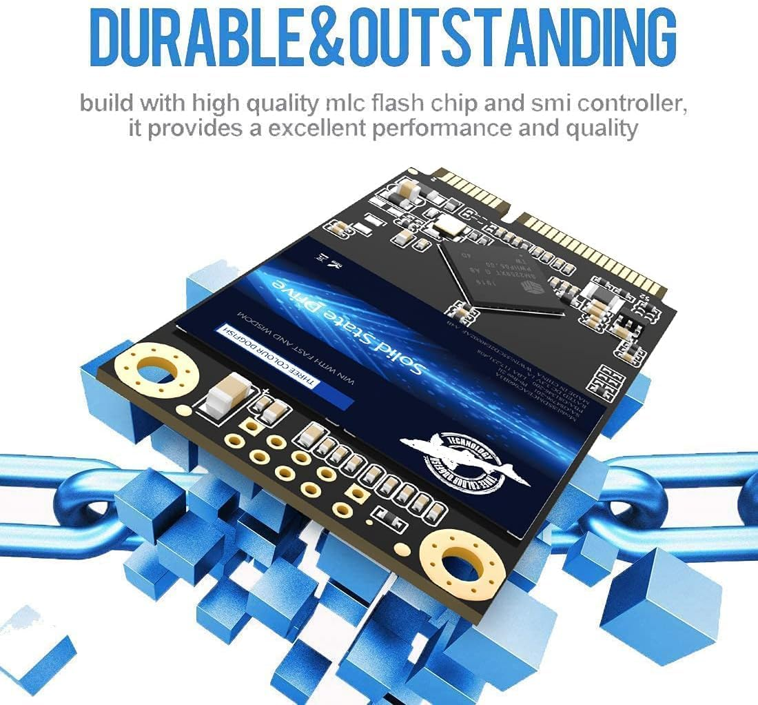 Dogfish Msata SSD 32GB Sata3 Internal Soild State Drive Mini Sata SSD Disk Including 16GB 32GB 60GB 64GB 120GB 128GB 240GB 250GB 256GB 480GB (32GB, MSATA)