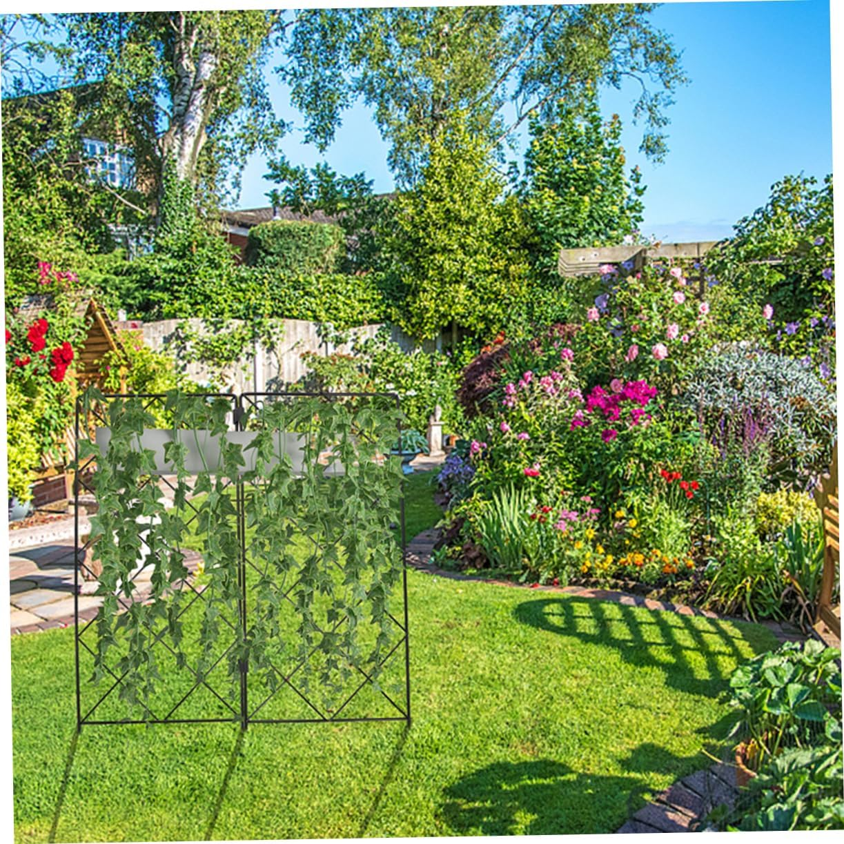 MOBUTOFU 2Pcs Garden Plant Climbing Trellis Support Bracket for Outdoor Plants Folding Gardening Accessories Decoration image number 5