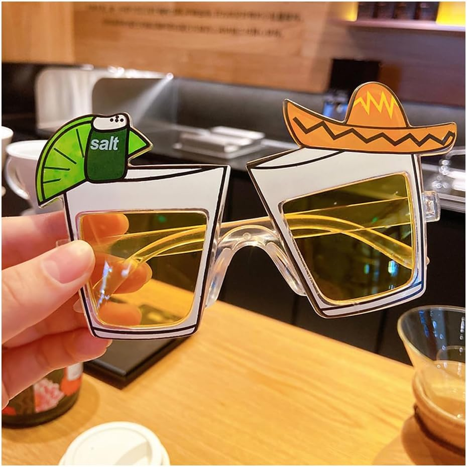 6 Pairs Funny Party Sunglasses,Photo Booth Props Sunglasses,Cute Party Glasses for Kids,Teens,Adults image number 3