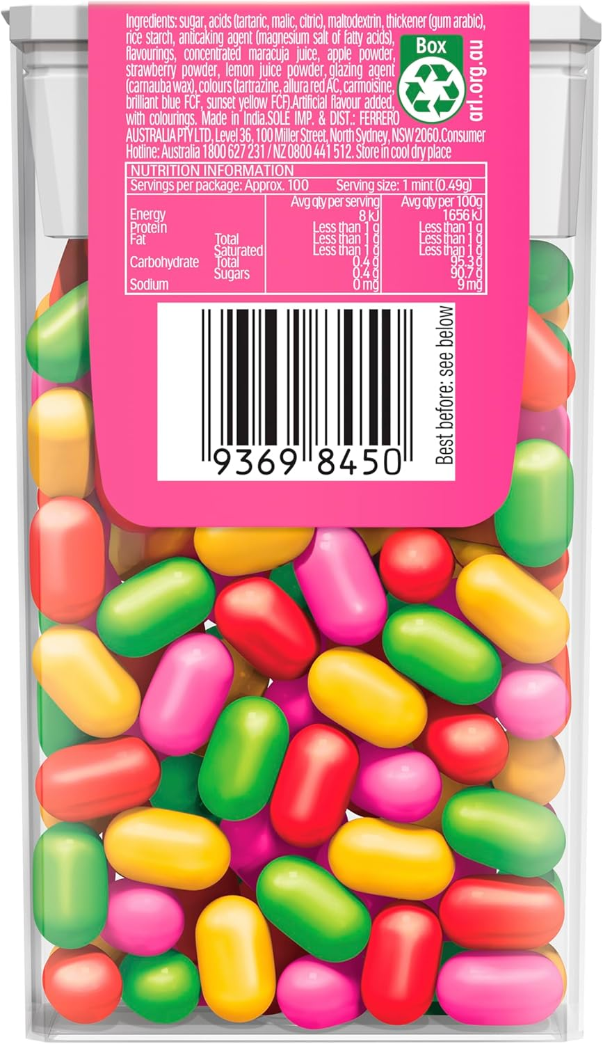 Tic Tac Fruit Adventure Mints, Bulk Hard Candy Mints, On-The-Go Refreshment, 24 Packs (24G Each) image number 1