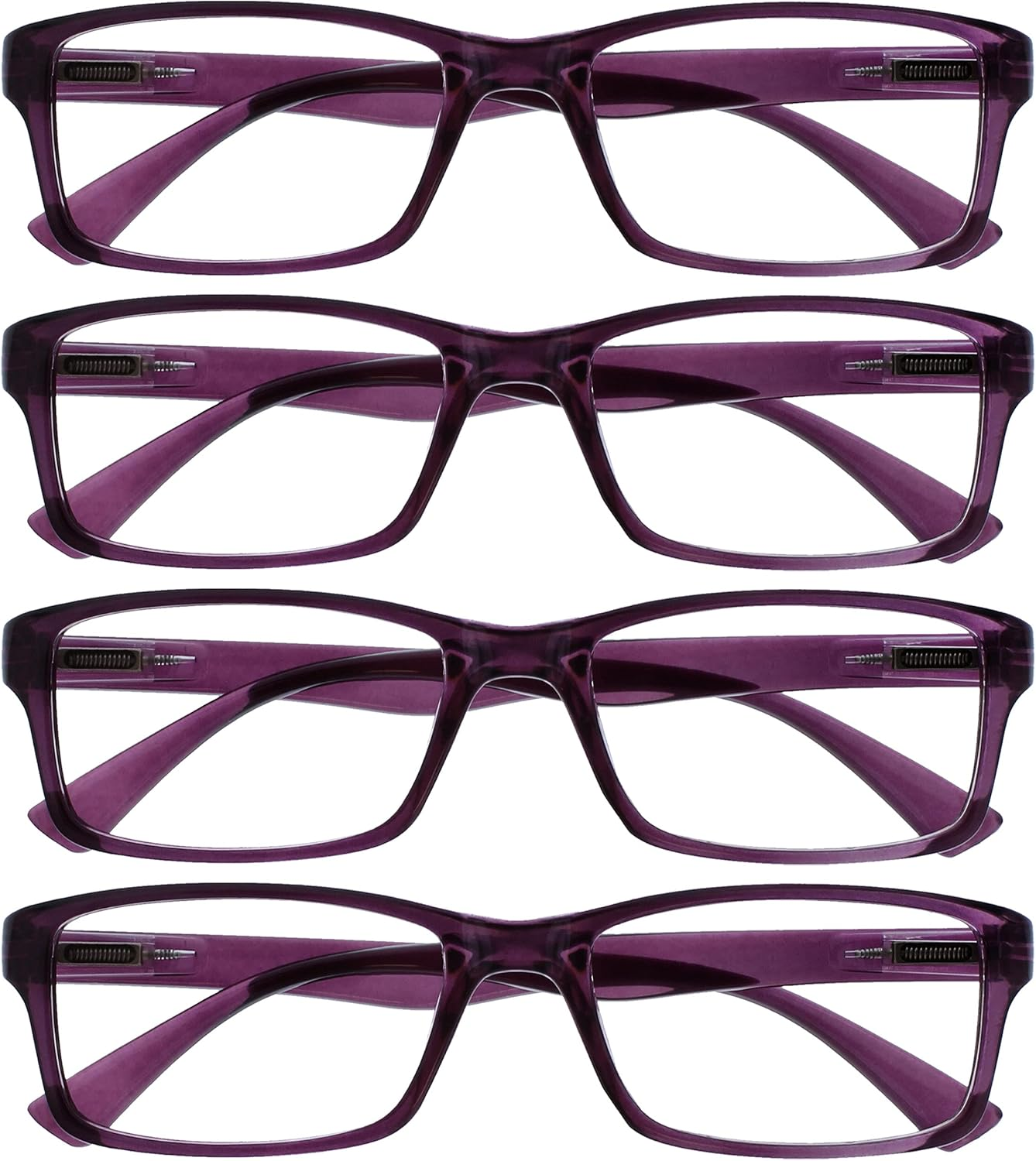 The Reading Glasses Company Purple Readers Value 4 Pack Designer Style Mens Womens RRRR92-5 +1.50