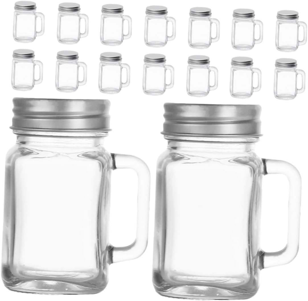 16Pcs Glass Sealed Jars Essential Oil Bottles for Perfume Sample Makeup Airtight Storage image number 2