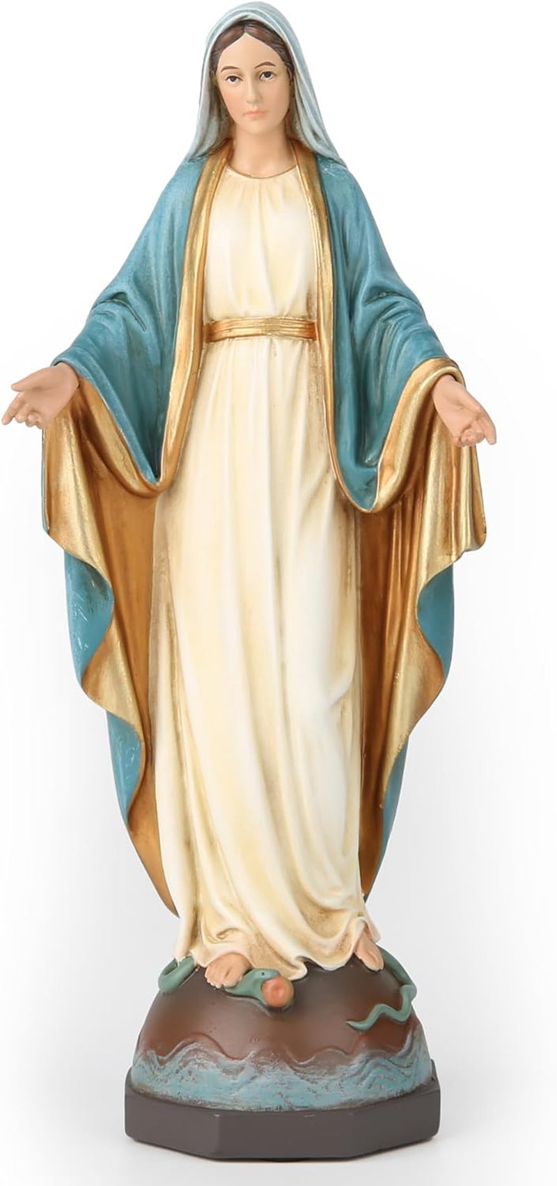 BC Catholic Our Lady of Grace Statue, Holy Mother Virgin Mary Figure, Religious Gfit of Home Decor, 7 Inch H, Hand Painted by Buildclassic (Elegant) image number 6