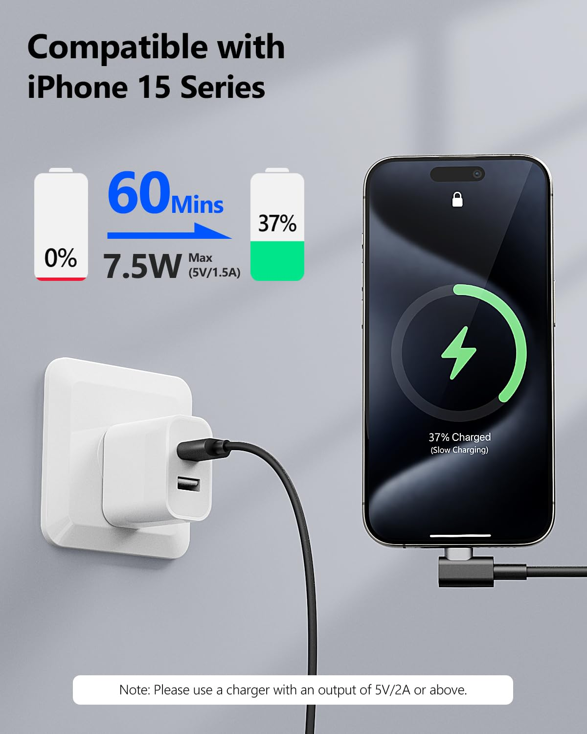 SUNGUY USB C 90 Degree Cable 1FT/0.3M, 2-Pack Right Angle 3A USB 2.0 Type C Fast Charge & Sync Cord Compatible with Galaxy S20 S10 S9 S8 plus S10E, A10E A20 A50 A51 A71, Note 20 10, Moto G7 G8 image number 6