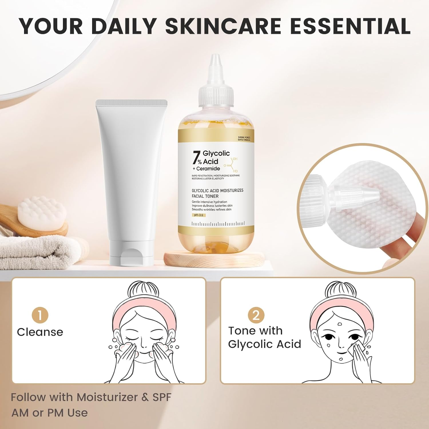 Glycolic Acid 7% Toning Solution 230Ml &ndash; Exfoliating Facial Toner for Brightening, Pore Refining & Skin Texture Improvement,Alcohol-Free image number 2