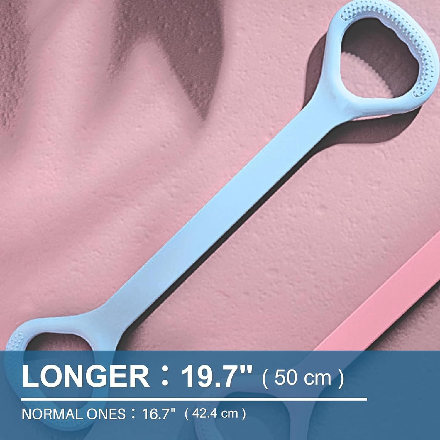 Figure 8 Resistance Band with Handles, Upgraded Silicone Exercise Band for Shoulder, Arm & Back Workout at Home/Gym(Pink)