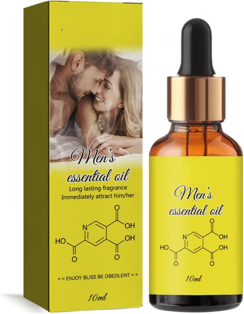 Pheromone-Inspired Body Oil for Men &ndash; Natural Fragrance Essential Oil with Subtle Long-Lasting Scent &ndash; Lightweight Personal Perfume for Neck, Wrist & Skin (2Pcs)