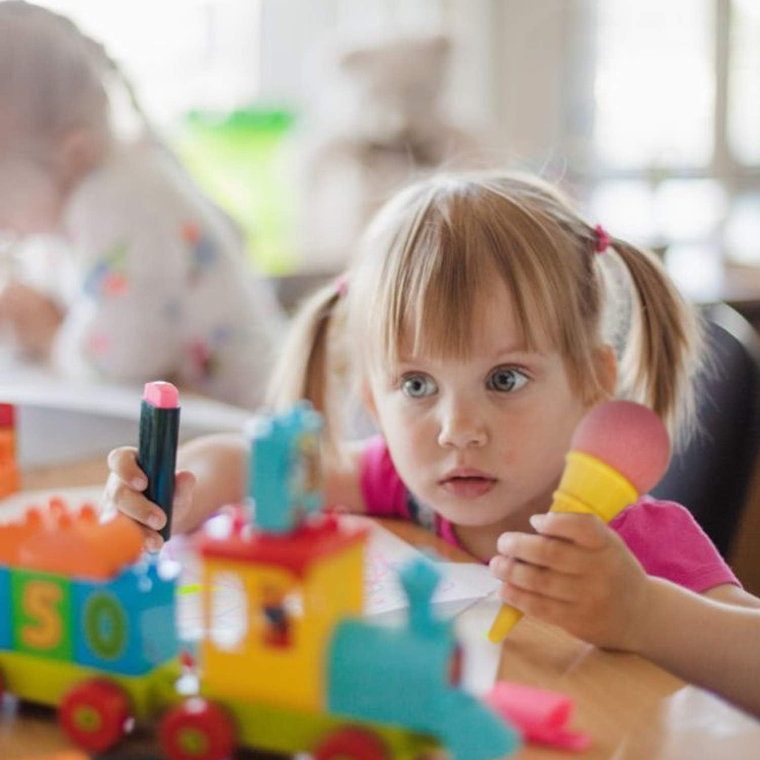 Novelty Place 7" Ice Cream Shooters Toy, Pack of 12, 7 Inch Size Plastic Cone and Foam Ball with Multiple Colors, Interesting Toys for Children'S Party image number 2