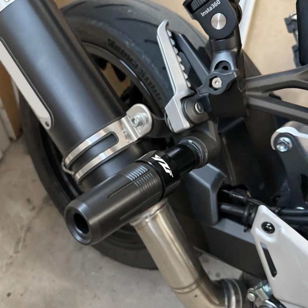 MOWOK for Yamaha R3 YZFR3 YZF-R3 R3 2015-2019 2020 2021 2022 2023 2024 2025 Motorcycle Accessories Aluminum Crash Protector Pad Falling Protection Frame Sliders Exhaust Slider (Black, 1 Pc) image number 4