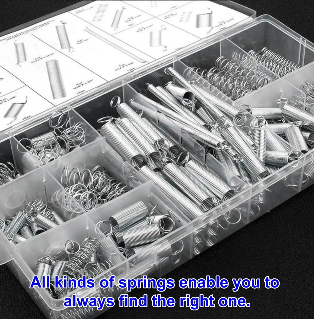 200 Pcs Spring Assortment Kit 20 Different Sizes 4 Mm to 9 Mm Galvanized Steel Extension and Compression Spring Kits for Automotive Repair and Maintenance image number 5