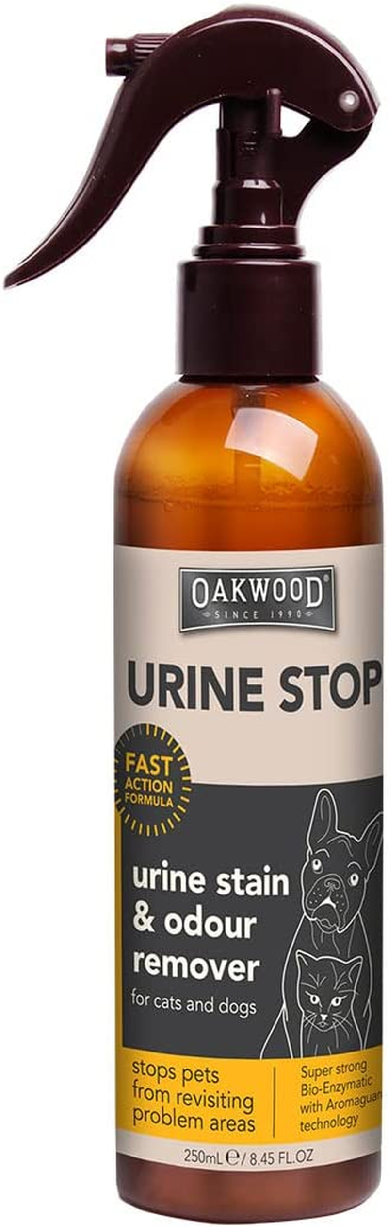 OAKWOOD Pet Care Urine Stain and Odour Remover 250 Ml (Pack of 1) Multicolor image number 1