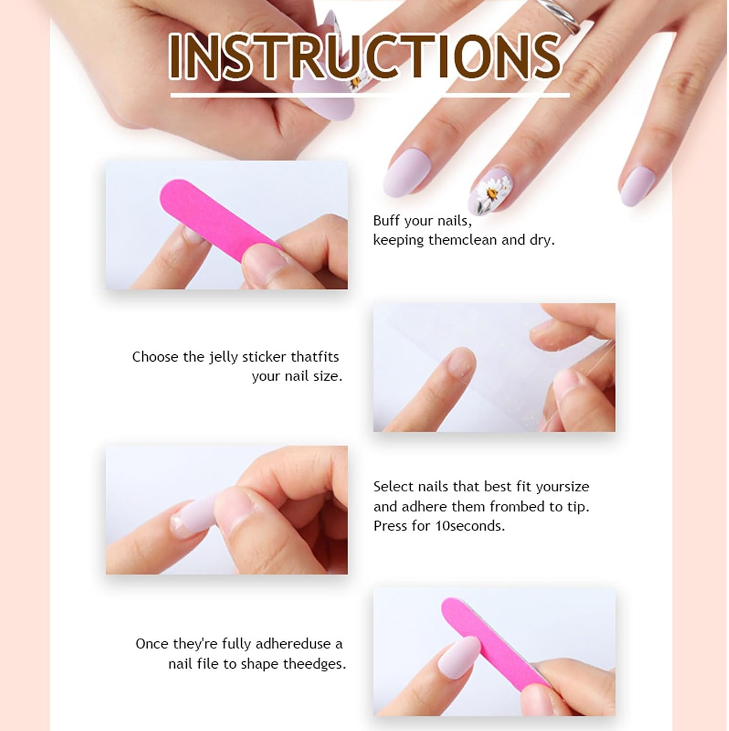 Press on Toenails 24Pcs Reusable French Tip False Toe Nails - Natural Looking Full Cover Artificial Nails for Women, Manicure & Pedicure, Daily Use, Party, Wedding image number 1