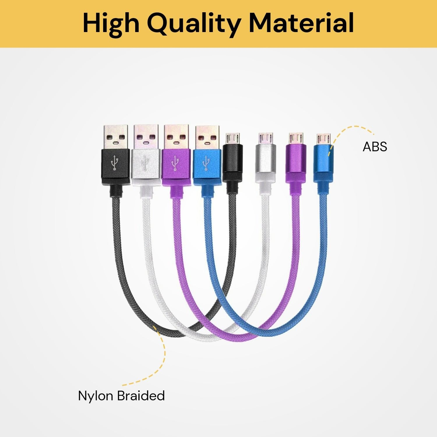 EZONEDEAL High Speed USB to Micro USB Cable 6FT Android Charger Cord - Cell Phone Charger Cord Nylon Braided USB Charging Cable Compatible with All Micro USB Charger Cable Phone (2M White)